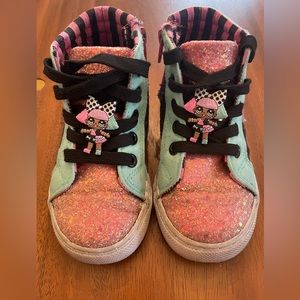 L.O.L Surprise High Top Sneakers with side zip. Size 10